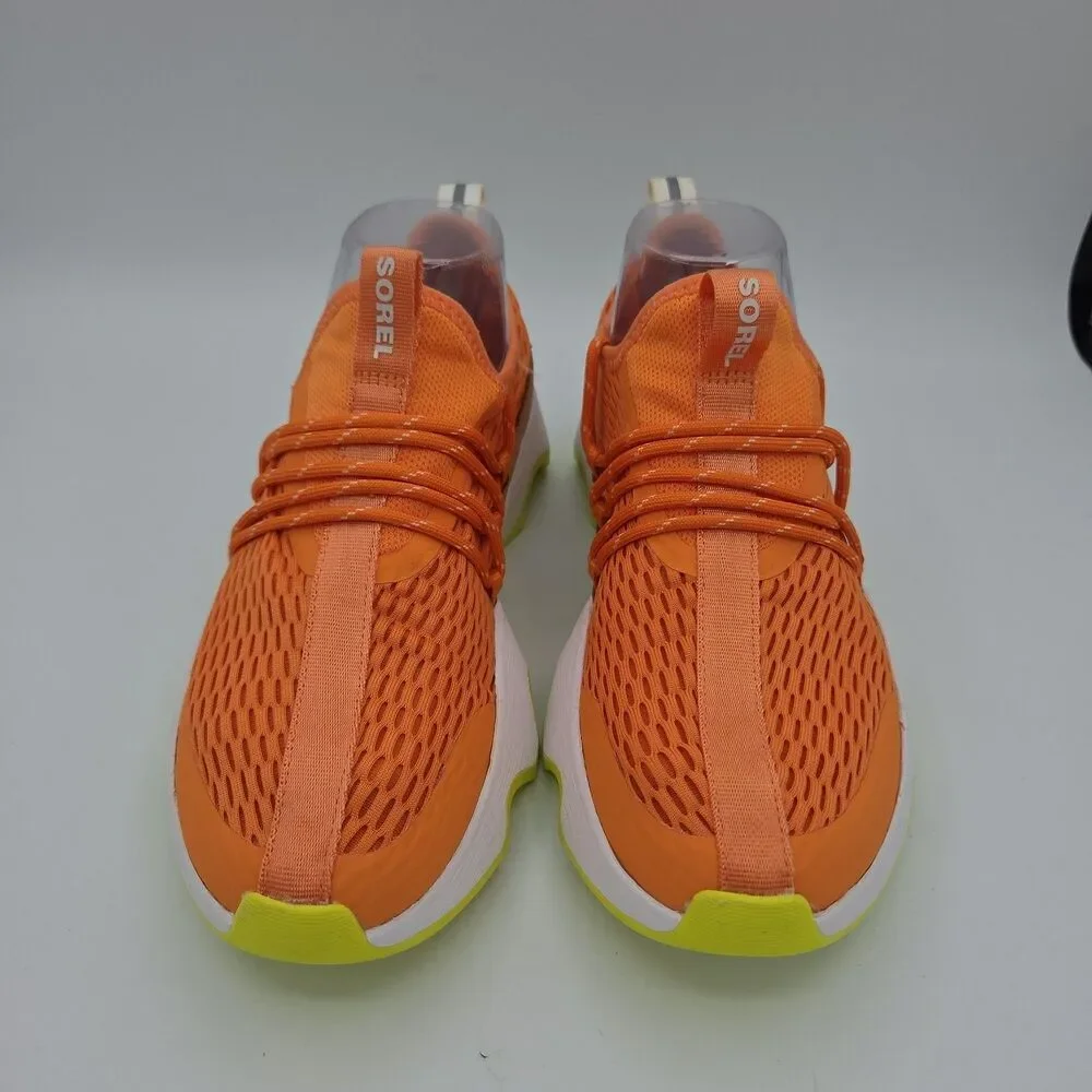 Sorel Kinetic Impact II Lace Sneakers Orange Yellow Lightweight Womens 7.5 EUC